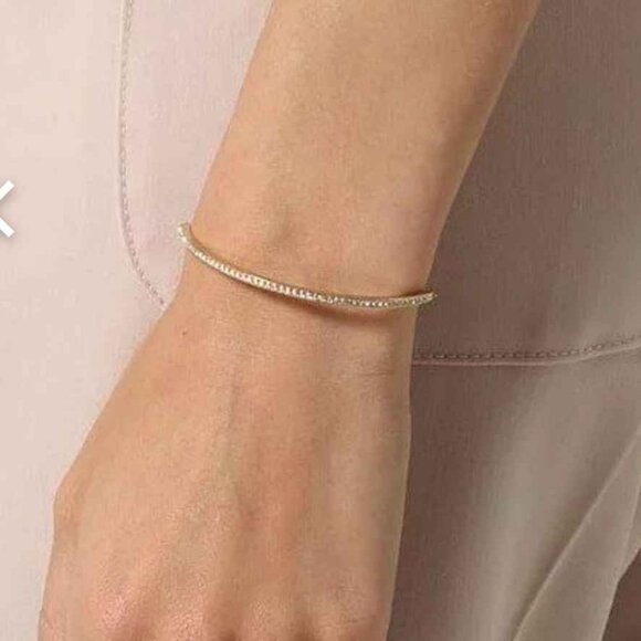 Michael Kors Pave Bar Slider Rose Gold Slider Bracelet. - Picture 6 of 10